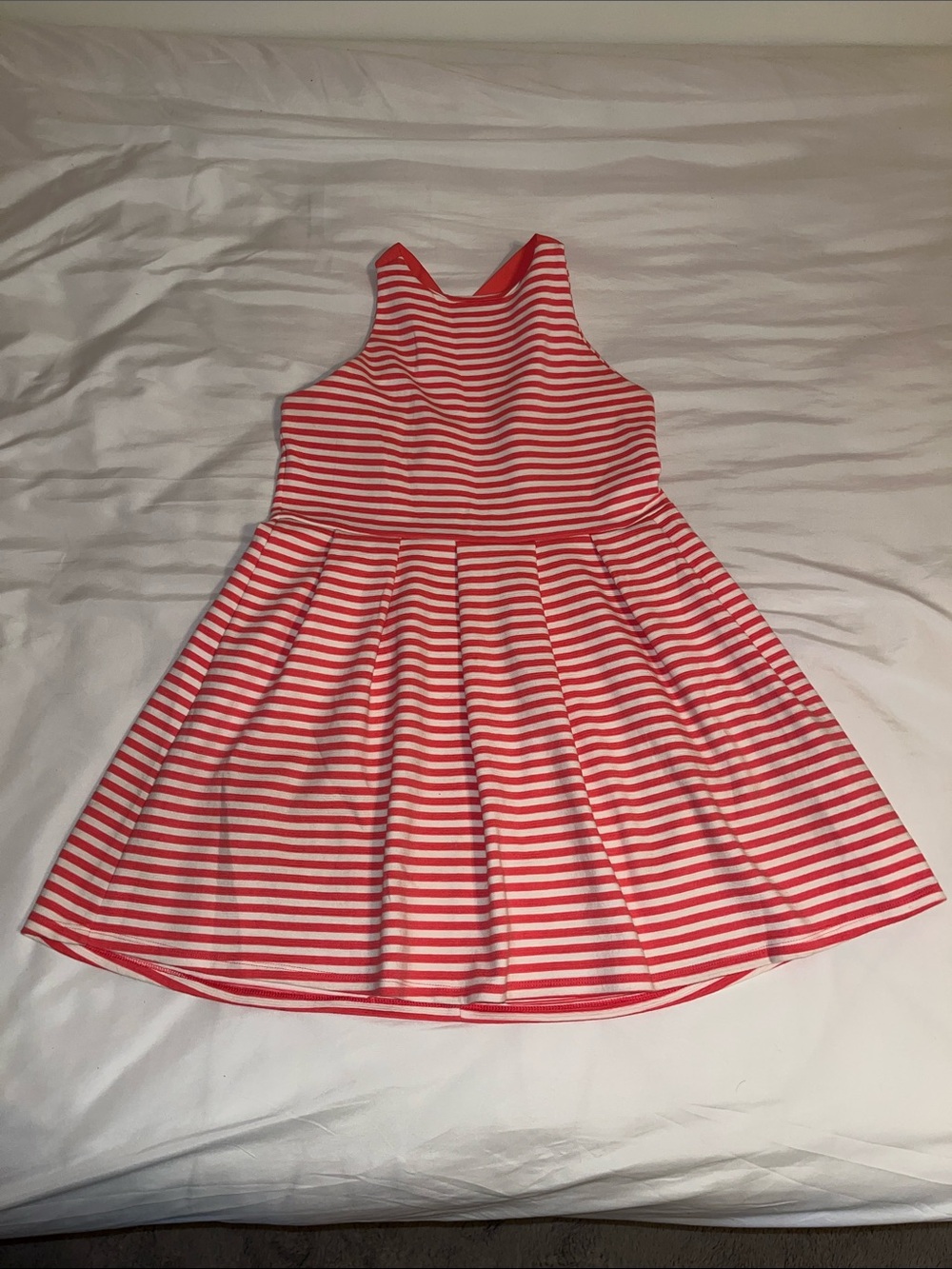 SO Pink and White Striped Sleeveless Fit-and-Flare Dress